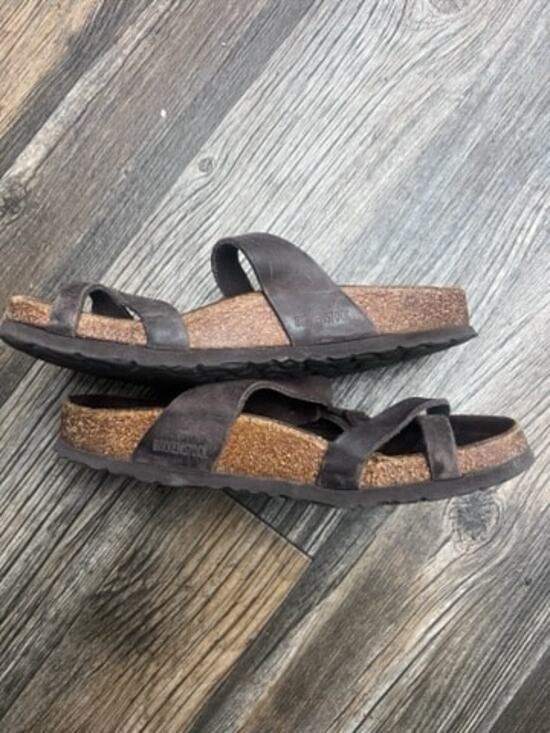 Birkenstock Shoes - Birkenstock Multi Strap Sandals Womens 8 / EU 39 Dark Brown Leather